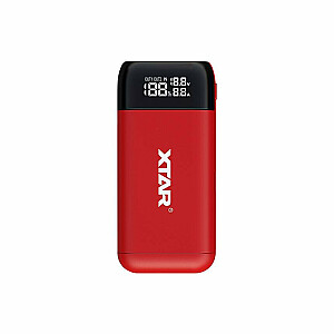 XTAR PB2S красное зарядное устройство / блок питания для Li-ion 18650 / 20700 / 21700