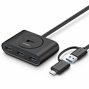 HUB USB 3.0 + USB-C 3.1 UGREEN 4 porti, OTG