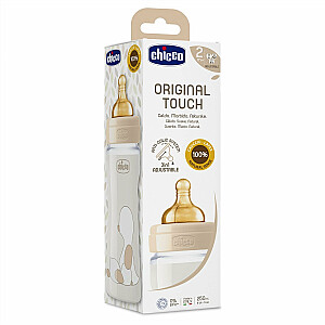 CHICCO Lateksa barošanas pudelīte Original Touch, 250 ml.
