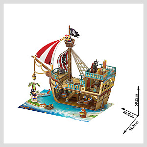 CUBICFUN 3D puzle - Pirātu dārgumu kuģis