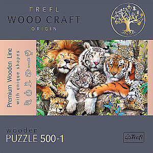 TREFL Пазл из дерева Дикие кошки в джунглях 500+1 шт.