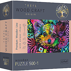 TREFL Koka puzle - Krāsains kucēns, 500gb