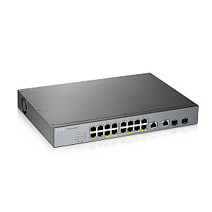 Tīkla slēdzis Zyxel GS1350-18HP-EU0101F Pārvaldīts L2 Gigabit Ethernet (10/100/1000) Power over Ethernet (PoE) Pelēks