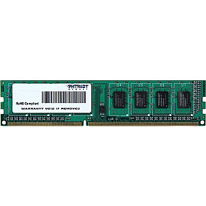 Память Patriot Signature, DDR3, 4 ГБ, 1333 МГц, CL9 (PSD34G133381)
