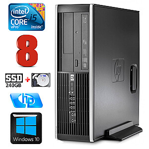 Personālais dators HP 8100 Elite SFF i5-650 8GB 240SSD+1TB DVD WIN10