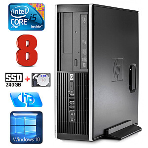 Personālais dators HP 8100 Elite SFF i5-650 8GB 240SSD+2TB DVD WIN10