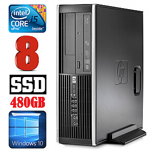 Personālais dators HP 8100 Elite SFF i5-650 8GB 480SSD DVD WIN10