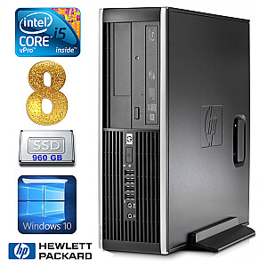 Personālais dators HP 8100 Elite SFF i5-650 8GB 960SSD DVD WIN10