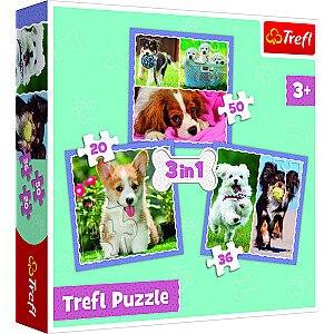 TREFL Puzzle set 3в1 Щенки