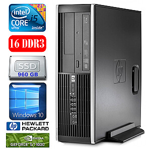 Personālais dators HP 8100 Elite SFF i5-650 16GB 960SSD GT1030 2GB DVD WIN10