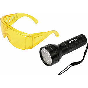 Светодиодный фонарик Yato UV 51 3 x 1,5 В + очки (YT-08581)