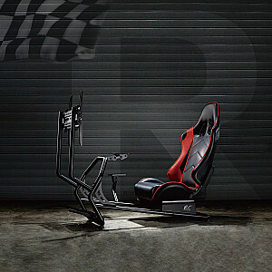 NanoRS RS160 Игровое кресло Подставка для гоночного симулятора 3 в 1 Консоль для ПК Геймеры Чехол из синтетической кожи Подставка для руля Кронштейн для телевизора До 50 дюймов Макс. Vesa 400x400