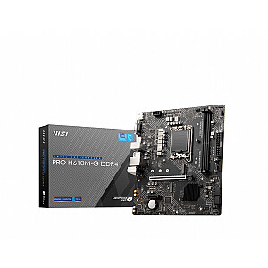 Mātesplate MSI PRO H610M-G DDR4 Intel H610 LGA 1700 micro ATX