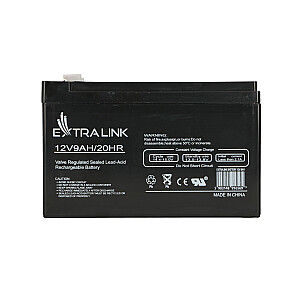 Extralink AKUMULATOR BATTERY AGM 12V 9AH noslēgtā svina skābe (VRLA)