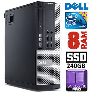 Personālais dators DELL 9020 SFF i5-4590 8GB 240SSD DVDRW WIN10Pro