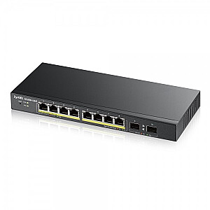 Zyxel GS1900-8HP v3 PoE Managed L2 Gigabit Ethernet (10/100/1000) Power over Ethernet (PoE), черный