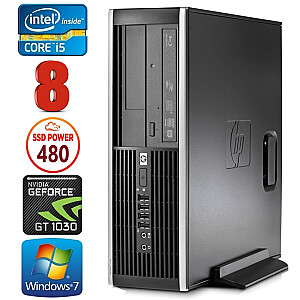 Personālais dators HP 8100 Elite SFF i5-750 8GB 480SSD GT1030 2GB DVD WIN7Pro