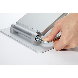 POUT Eyes3 Lift - Алюминиевая телескопическая подставка для ноутбука, серебристо-серый