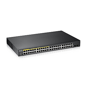 Zyxel GS1900-48HPv2 Managed L2 Gigabit Ethernet (10/100/1000) Power over Ethernet (PoE), черный