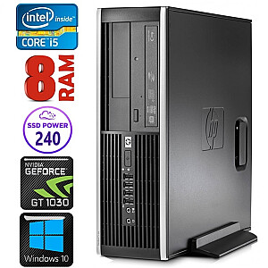 Personālais dators HP 8100 Elite SFF i5-750 8GB 240SSD GT1030 2GB DVD WIN10