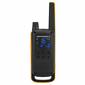 Motorola T82 Twin Pack divvirzienu radio 16 kanālu melns, oranžs