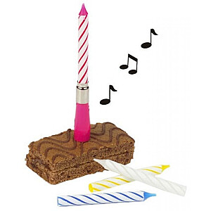 Muzikāla svece happy birthday ar 3 rez. 0.022 kg / iepak., Pap Star