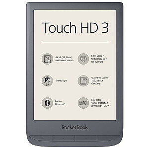 E-Reader POCKETBOOK Touch HD 3 6" 1072x1448 1xMicro-USB Wireless LAN 802.11b/g/n Grey PB632-J-WW