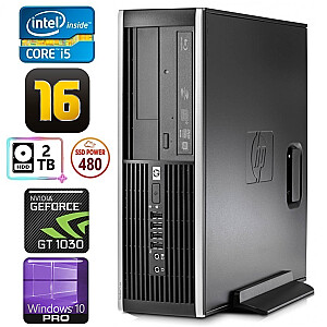 Personālais dators HP 8100 Elite SFF i5-750 16GB 480SSD+2TB GT1030 2GB DVD WIN10Pro