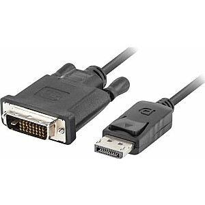 Lanberg DisplayPort kabelis — DVI-D 1,8 m melns (CA-DPDV-10CU-0018-BK)