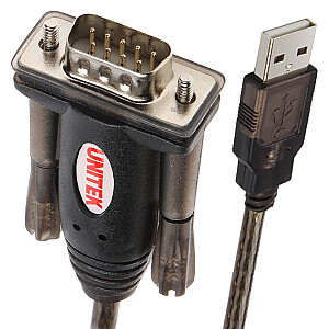 USB kabelis Unitek USB-A uz RS-232 1,5 m melns (USBTS9P)