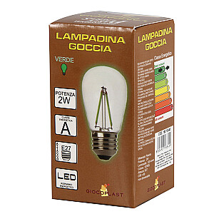 Лампа светодиодная 2Вт/зеленая E27 18345