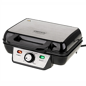 Camry Waffle Maker CR 3046 1600 W, Number of pastry 2, Belgium, Black/Stainless Steel