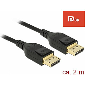 Delock DisplayPort — DisplayPort kabelis 2 m, melns (85660)