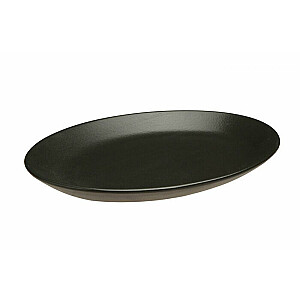 SEASONS melns ovāls šķīvis 30cm, Porland