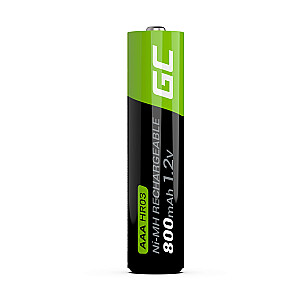 Green Cell GR08 mājsaimniecības akumulators niķeļa metāla hidrīda (NiMH) AAA 2X AAA R3 800mAh akumulators