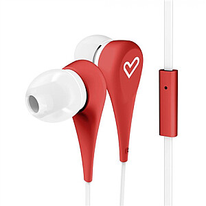 Energy Sistem Style 1+ In-Ear austiņas ar smartphone control un mikrofonu. Garantija 3 gadi! (sarkanas)