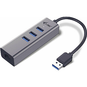 Centrmezgls USB I-TEC 1x RJ-45 + 3x USB-A 3.0 (U3METALG3HUB)