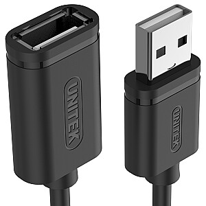 USB kabelis Unitek USB-A uz USB-A 1,5 m melns (Y-C449GBK)
