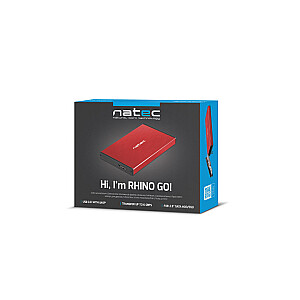 NATEC RHINO GO CIETO DISKU VĀRTS (USB 3.0, 2.5", SARKANS)