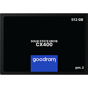 Goodram CX400 gen.2 2,5 дюйма 512 ГБ Serial ATA III 3D TLC NAND