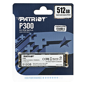 Твердотельный накопитель PATRIOT P300 M.2 PCI-EX4 NVMe 512 ГБ
