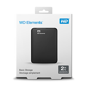 Western Digital WD Elements portatīvais ārējais cietais disks 2000 GB melns