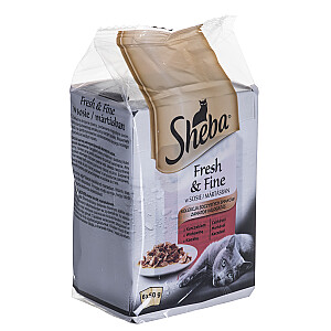 Sheba Fresh & Fine Мясные мини-блюда в соусе 6 x 50г