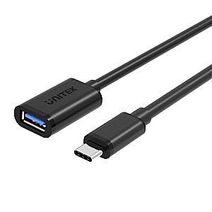 UNITEK Y-C476BK USB kabelis 0,2 m USB 3.2 Gen 1 (3.1 Gen 1) USB C USB A Melns