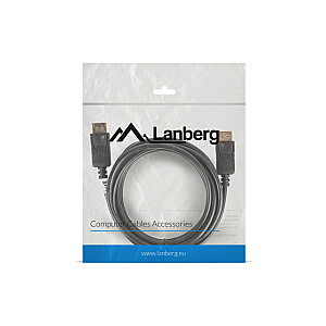Lanberg CA-DPDP-10CC-0030-BK DisplayPort kabelis 3 m Melns