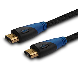 Savio CL-07 HDMI kabelis 3 m HDMI Type A (standarta) Melns, Zils