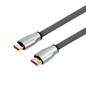 UNITEK Y-C140RGY HDMI kabelis 5 m HDMI A tips (standarta) sudrabs, cinks