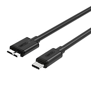 UNITEK Y-C475BK USB kabelis 1 m USB 3.2 Gen 1 (3.1 Gen 1) USB C Micro-USB B Melns