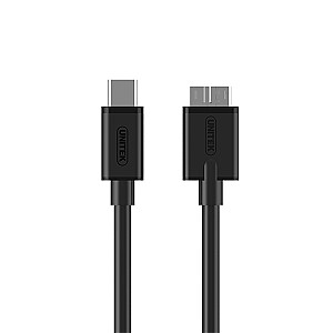 UNITEK Y-C475BK USB kabelis 1 m USB 3.2 Gen 1 (3.1 Gen 1) USB C Micro-USB B Melns