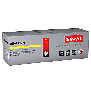 Activejet ATH-F412N toneris HP printerim; HP 410A CF412A nomaiņa; Augstākā; 2300 lappuses; dzeltens